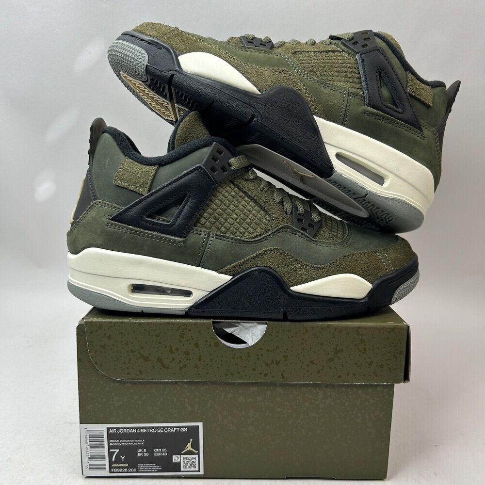 Nike Shoes Air Jordan Retro 4 SE Craft “Medium Olive” 2024